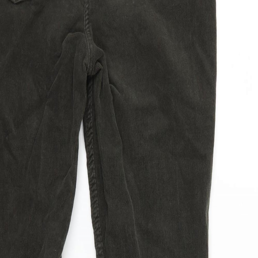 Marks and Spencer Womens Green  Corduroy Trousers  Size 12 L30 in