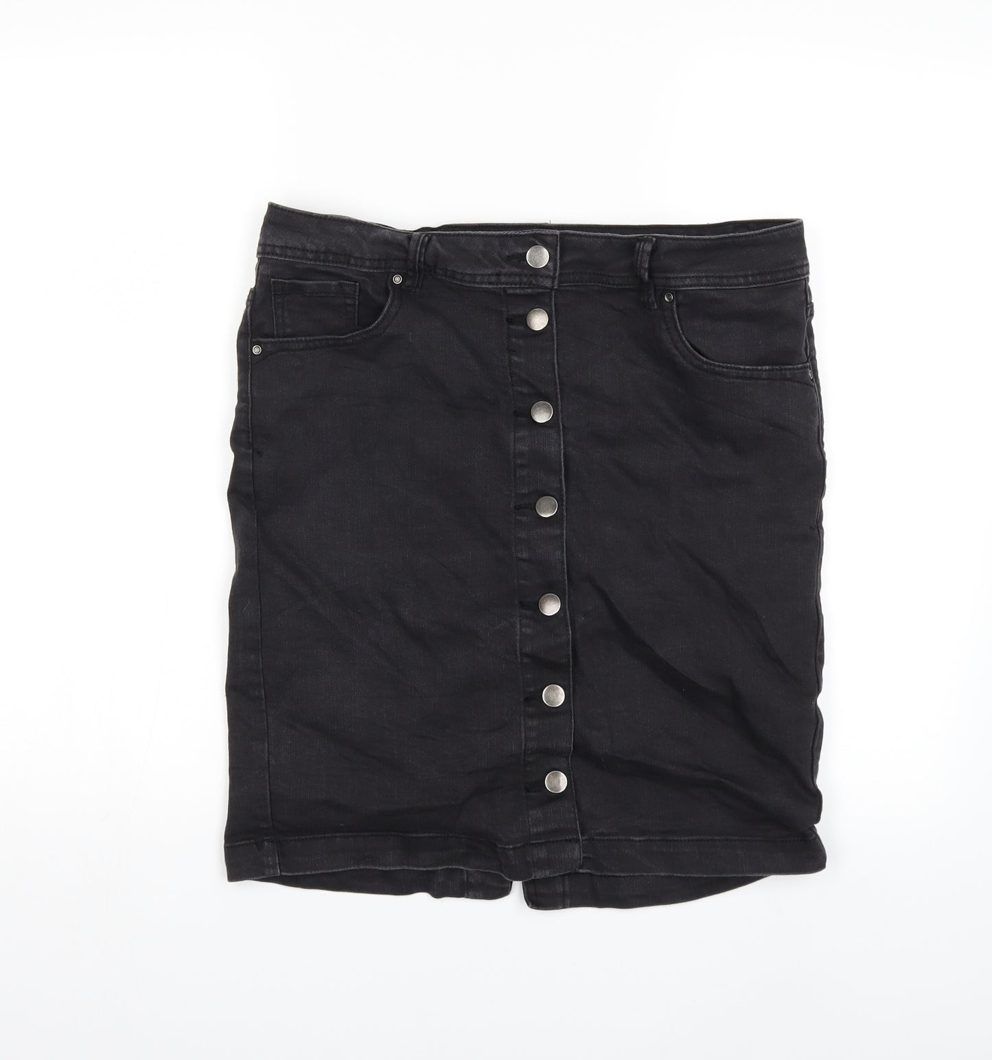 TU Womens Grey  Denim Straight & Pencil Skirt Size 12