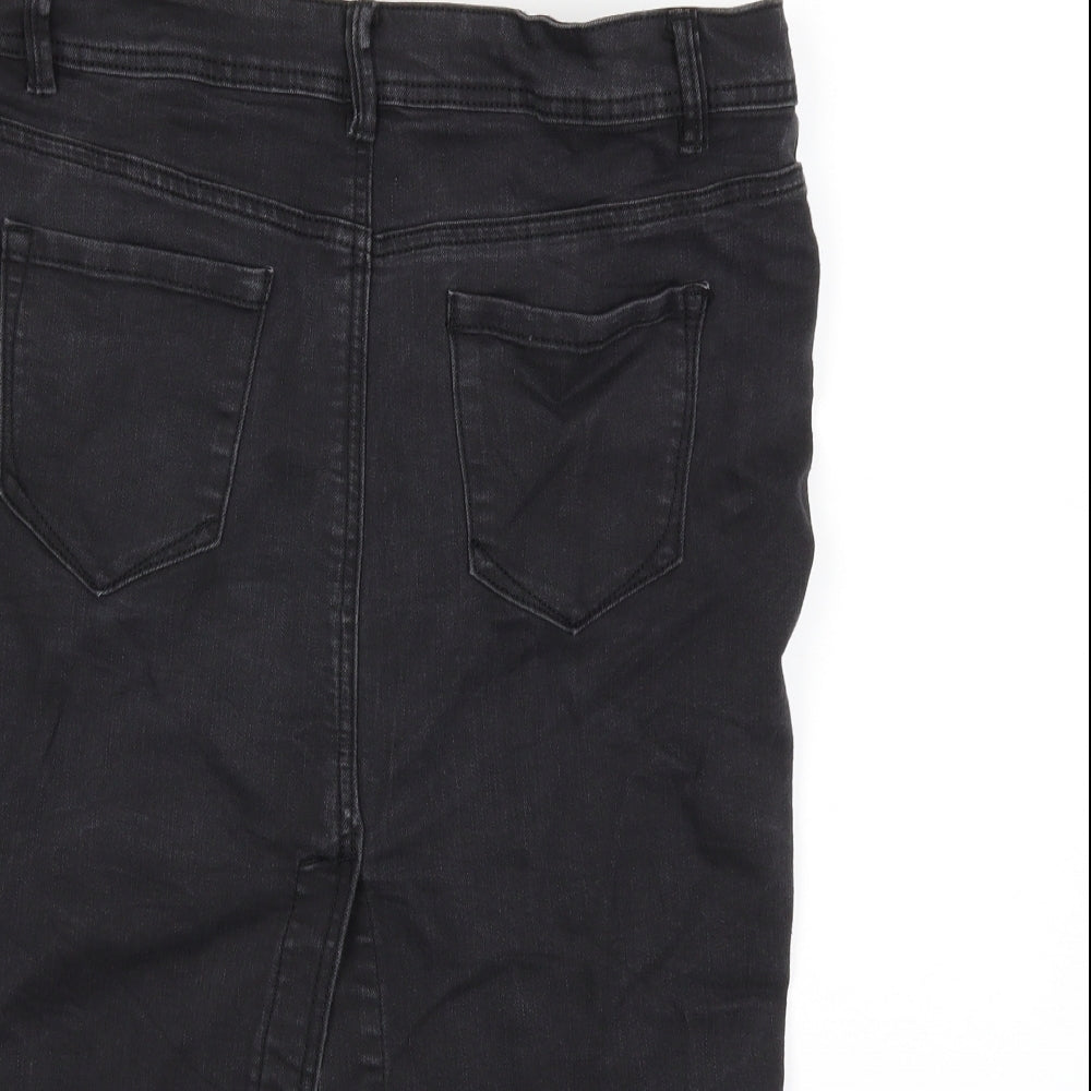 TU Womens Grey  Denim Straight & Pencil Skirt Size 12