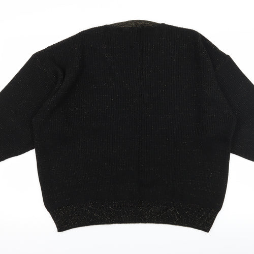 Preworn Womens Black  Knit Pullover Jumper Size 20
