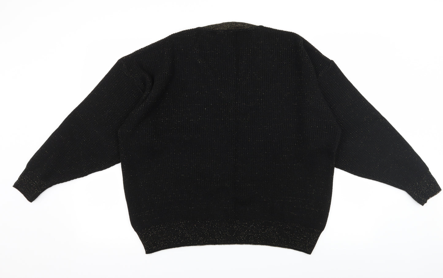 Preworn Womens Black  Knit Pullover Jumper Size 20