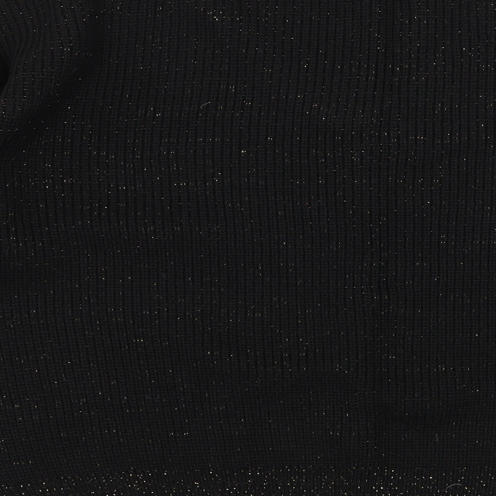 Preworn Womens Black  Knit Pullover Jumper Size 20