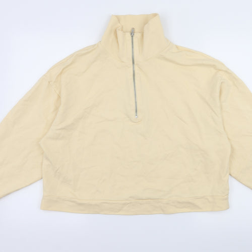 ASOS Womens Yellow  Jersey Pullover Sweatshirt Size 8