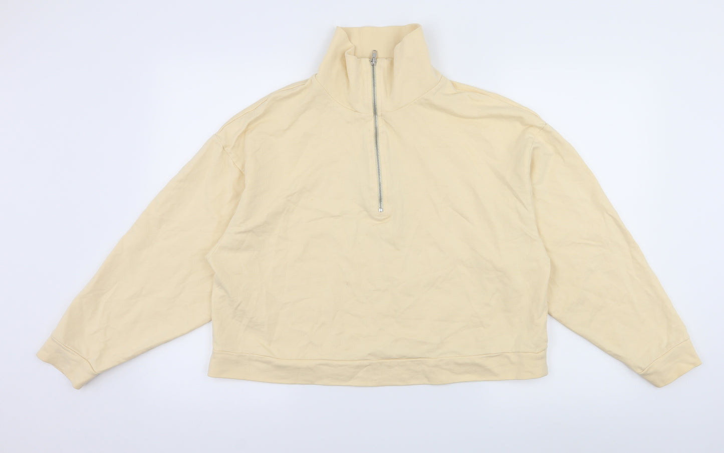 ASOS Womens Yellow  Jersey Pullover Sweatshirt Size 8