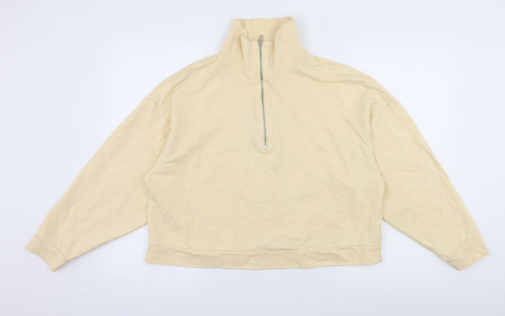 ASOS Womens Yellow  Jersey Pullover Sweatshirt Size 8