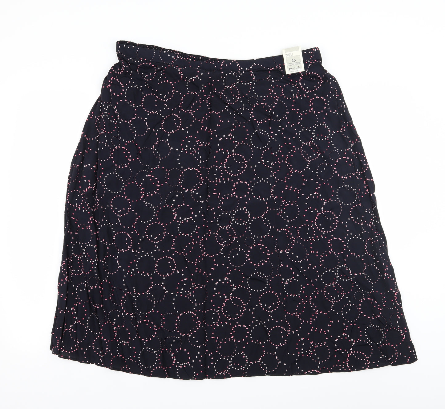 Marks and Spencer Womens Black Polka Dot  Flare Set Size 20