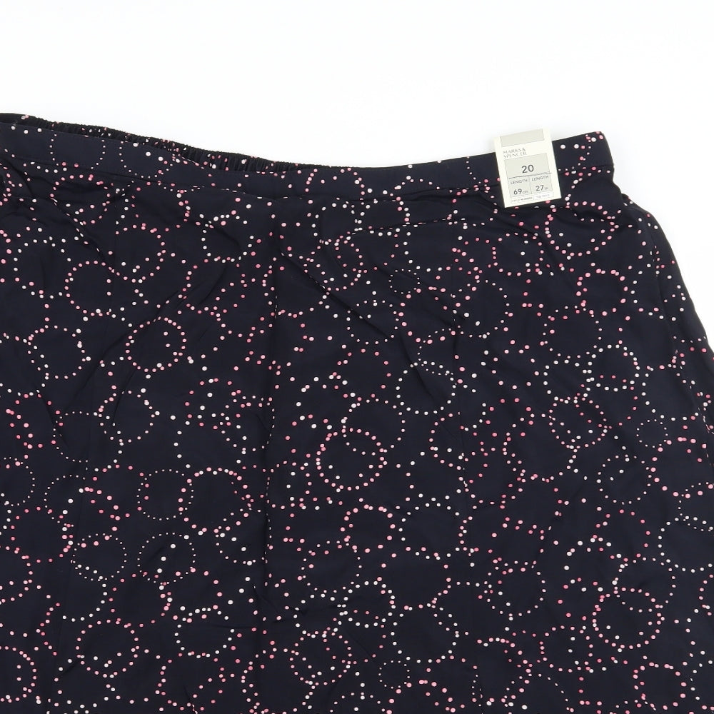 Marks and Spencer Womens Black Polka Dot  Flare Set Size 20