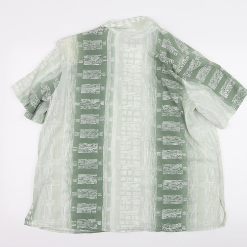 Berkertex Womens Green Geometric  Basic Blouse Size 20