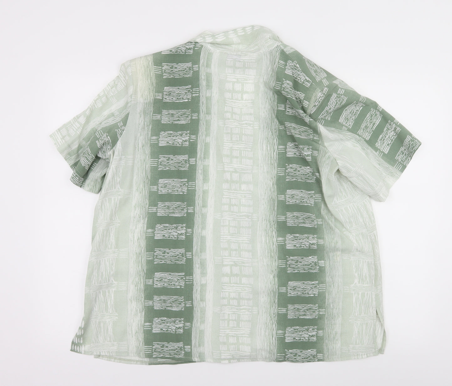 Berkertex Womens Green Geometric  Basic Blouse Size 20