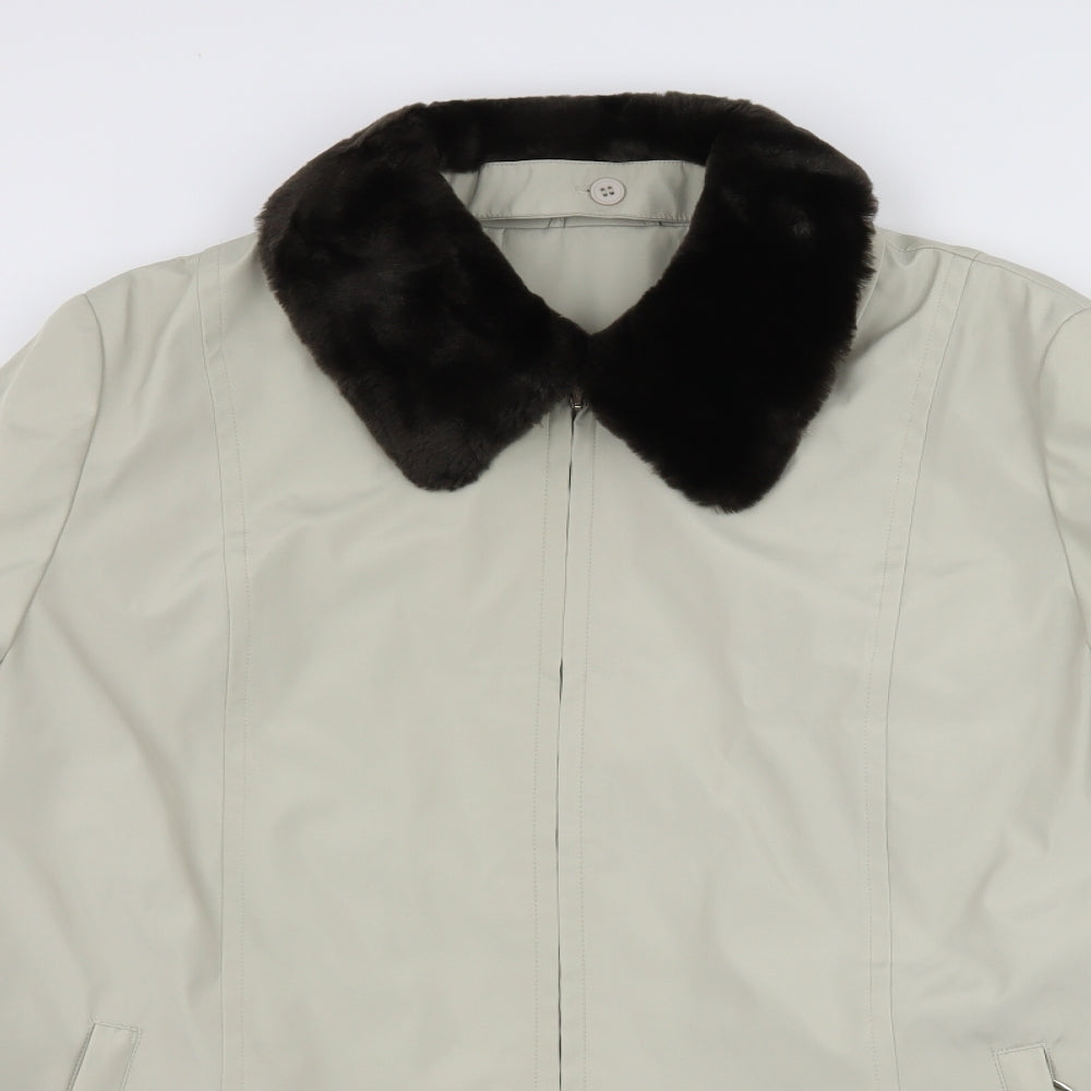 Berkertex Womens Ivory   Overcoat Coat Size 20  - Faux fur Collar