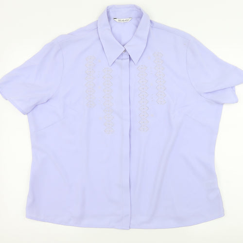 Berkertx Womens Purple   Basic Blouse Size 20