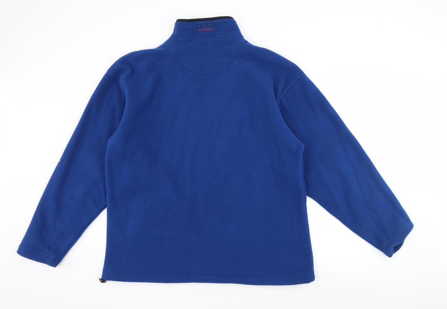 CS Active Mens Blue  Fleece Pullover Sweatshirt Size L
