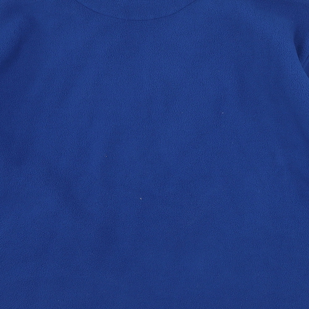 CS Active Mens Blue  Fleece Pullover Sweatshirt Size L
