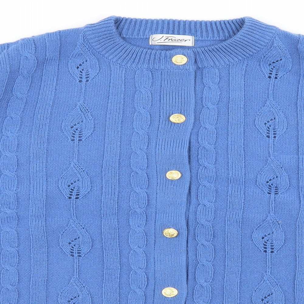 J.Frazer Womens Blue  Knit Cardigan Jumper Size 18