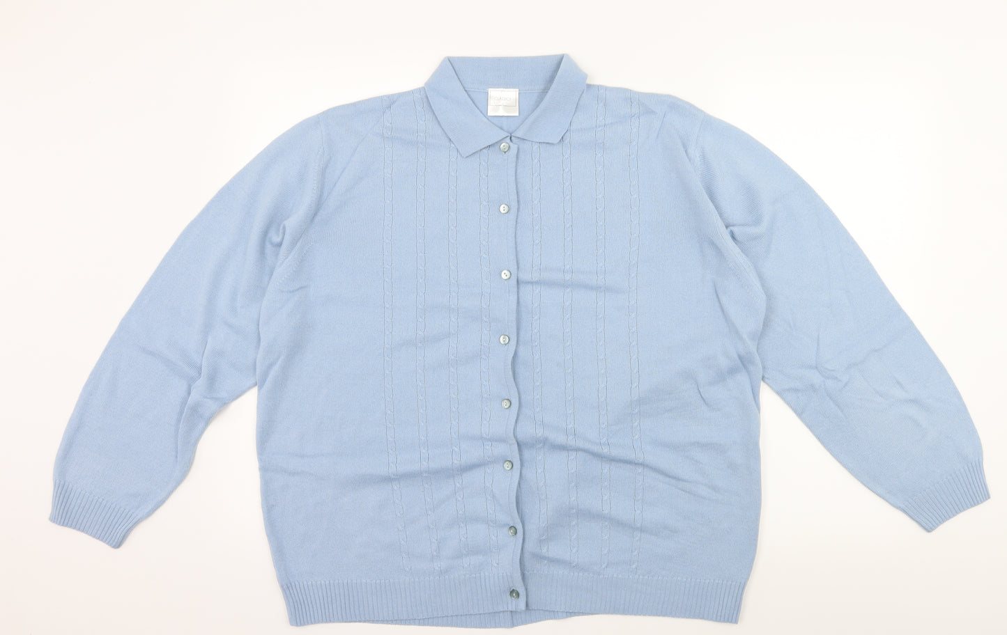 Classics Womens Blue  Knit Cardigan Jumper Size 20