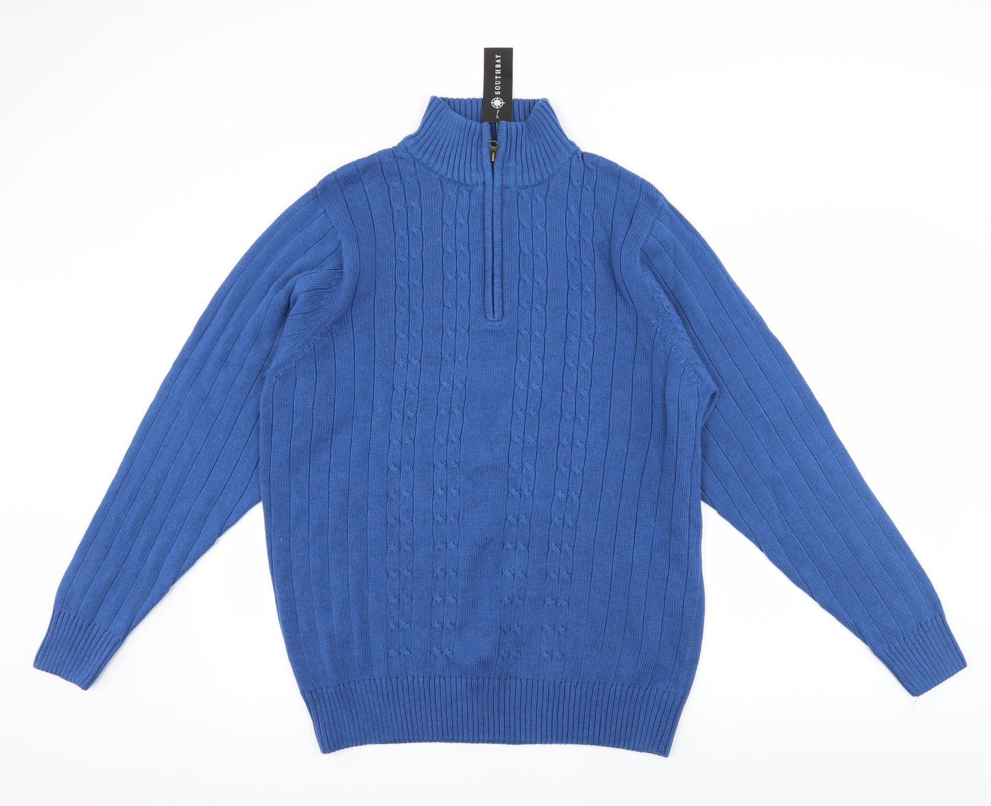 Southbay Mens Blue  Knit Pullover Jumper Size M
