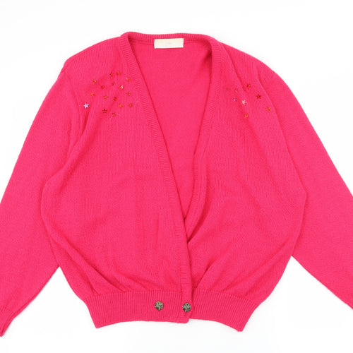 Choices Womens Pink  Knit Cape Jumper Size 18