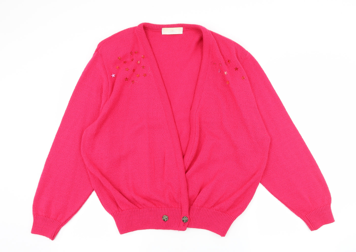 Choices Womens Pink  Knit Cape Jumper Size 18