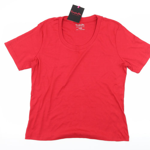 Simply Be Womens Red  Jersey Basic T-Shirt Size 16