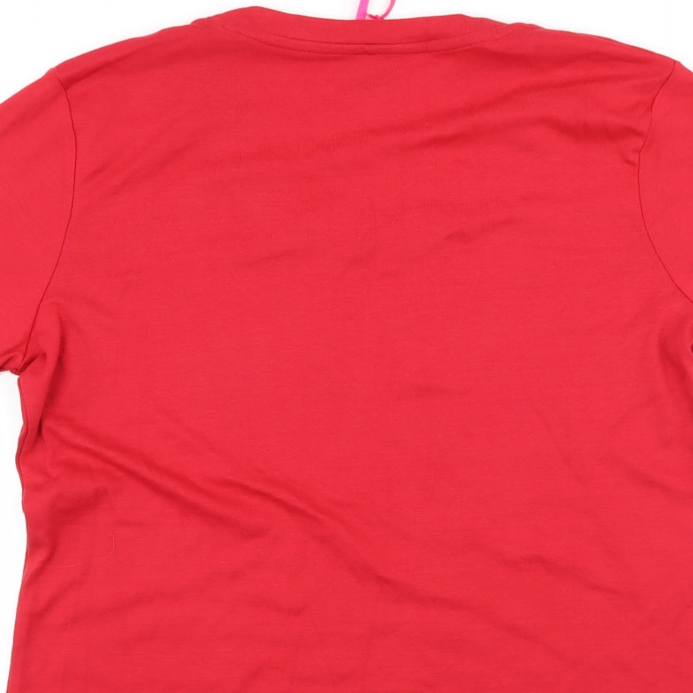 Simply Be Womens Red  Jersey Basic T-Shirt Size 16
