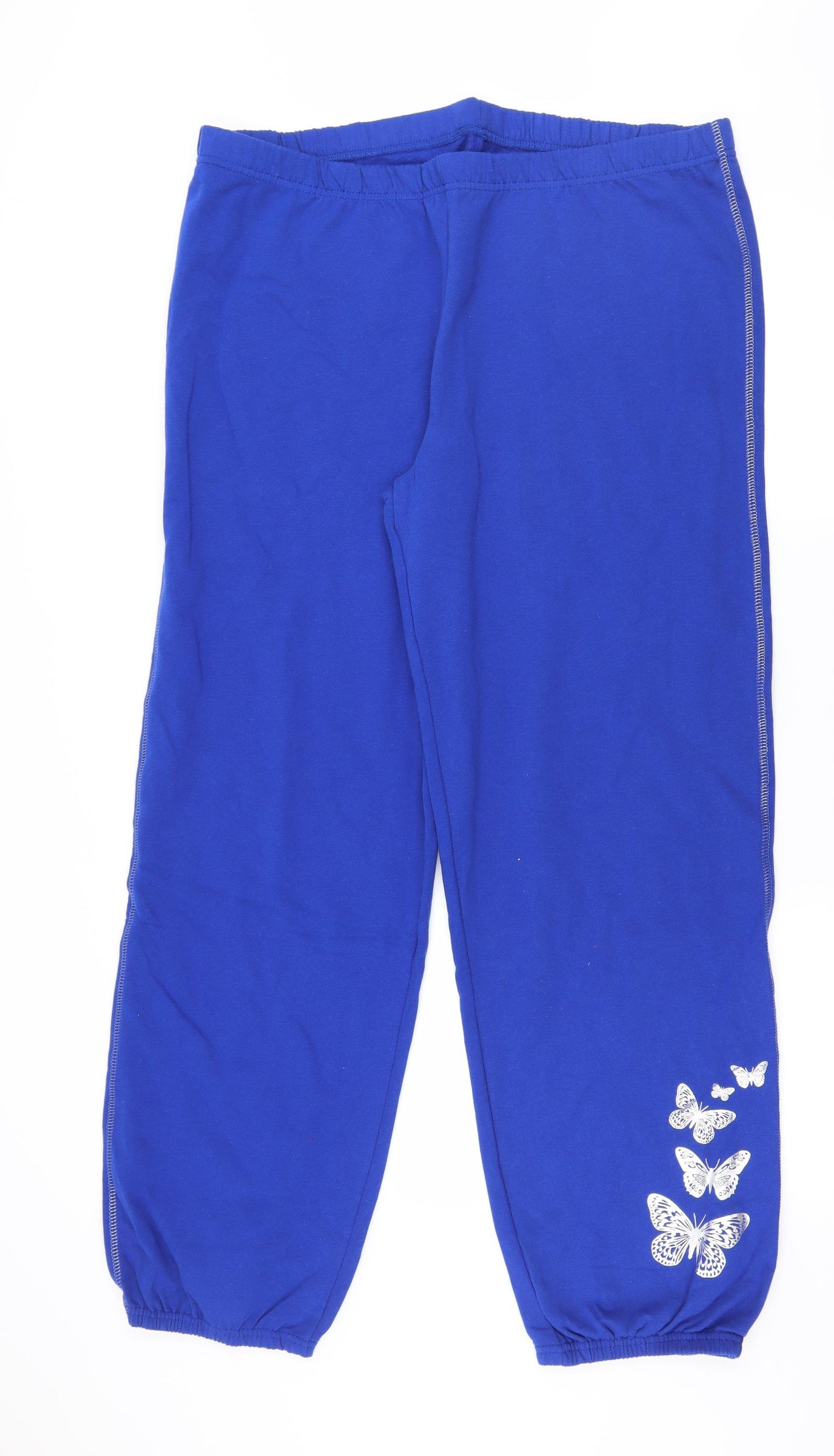 Sorbet Womens Blue  Jersey Jogger Trousers Size 18 L20 in