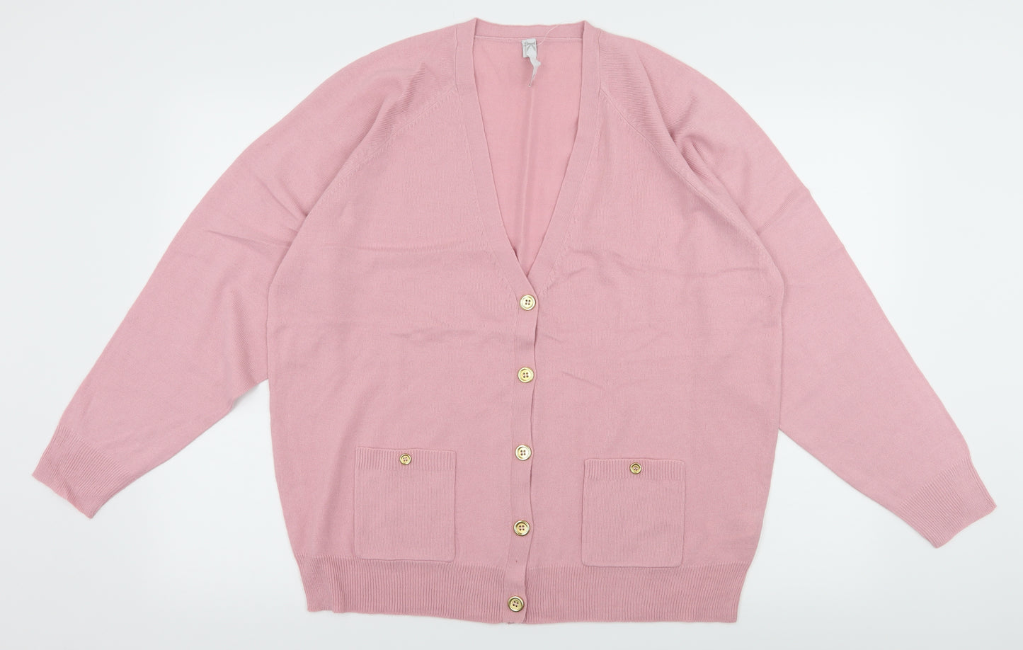 Note Womens Pink  Knit Cardigan Jumper Size 16