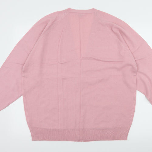 Note Womens Pink  Knit Cardigan Jumper Size 16