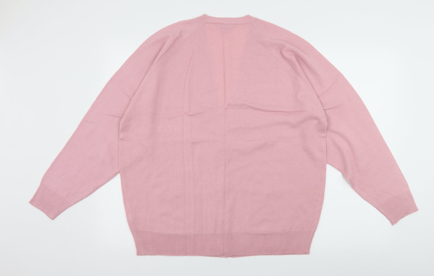 Note Womens Pink  Knit Cardigan Jumper Size 16