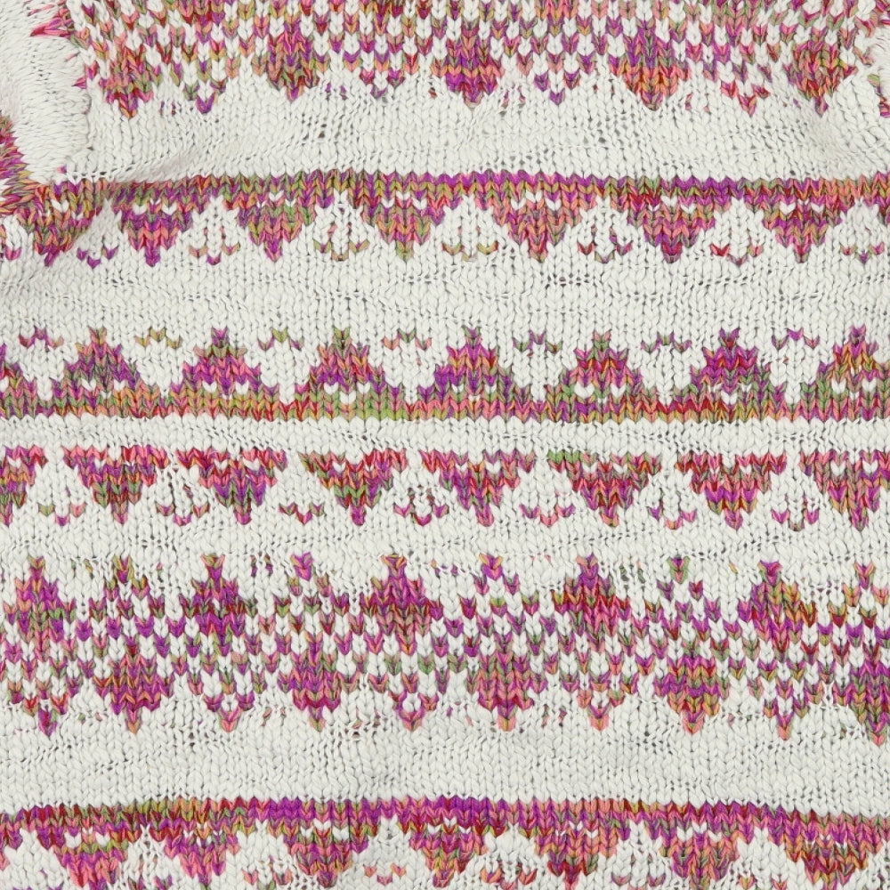 Simply Be Womens Ivory Geometric Knit Cardigan Jumper Size 16