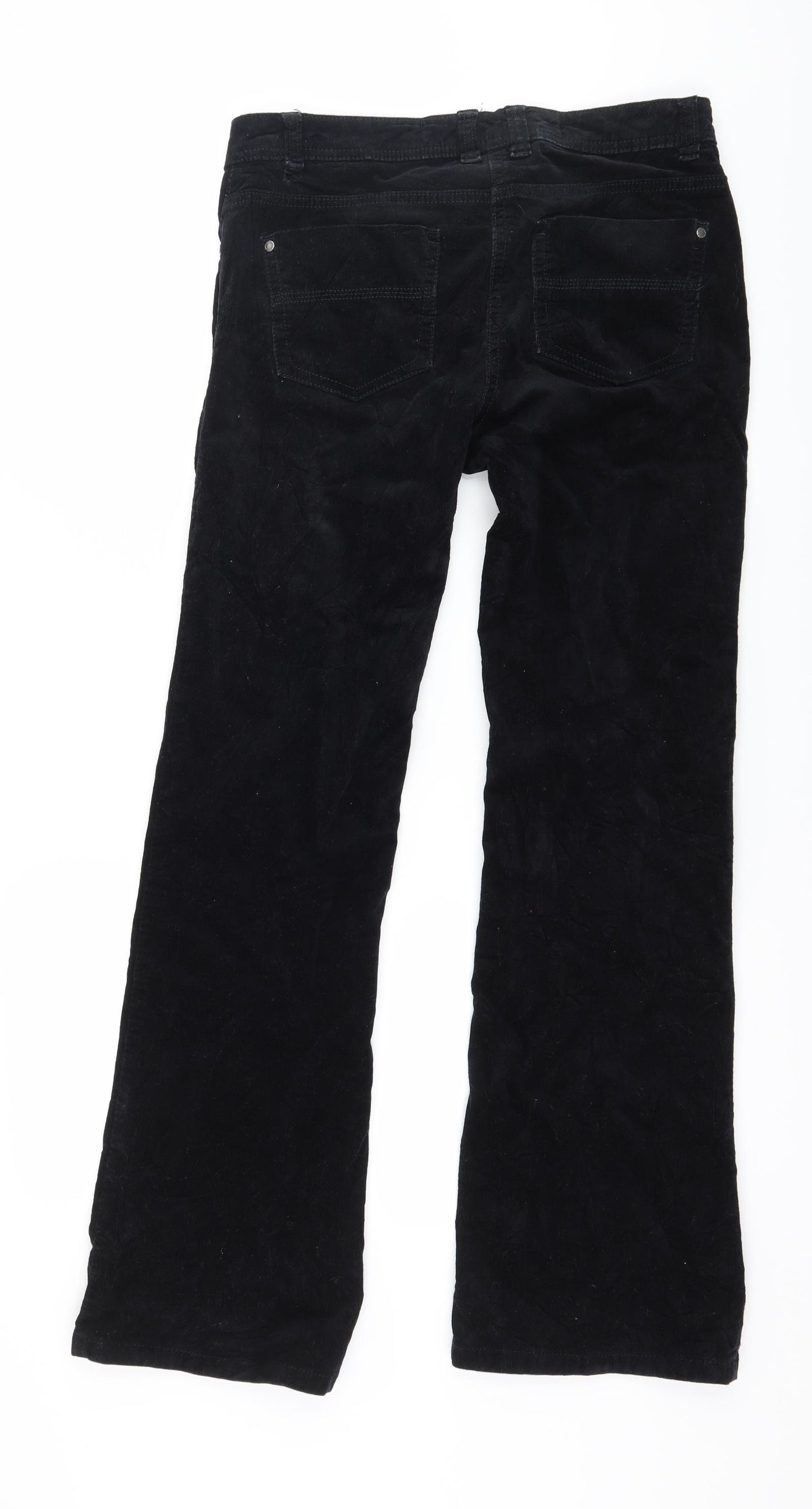 NEXT Womens Black  Corduroy Bootcut Jeans Size 10 L30 in
