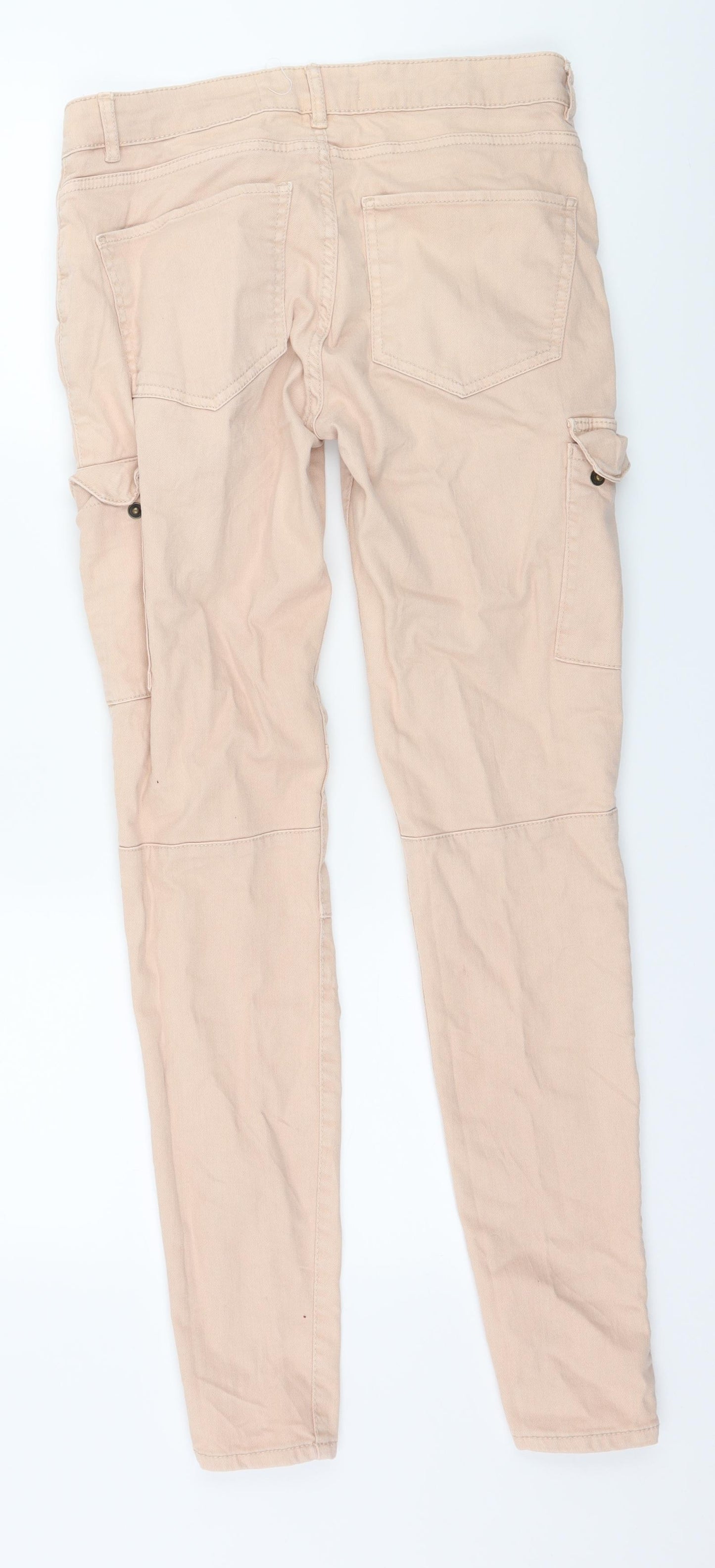 Mango Womens Pink  Denim Skinny Jeans Size 10 L30 in