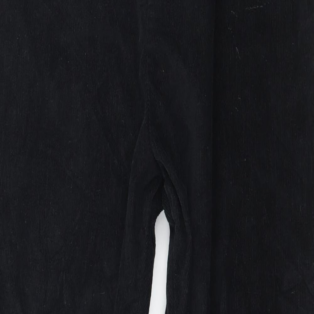 Preworn Womens Black  Corduroy Trousers  Size 34 in L28 in
