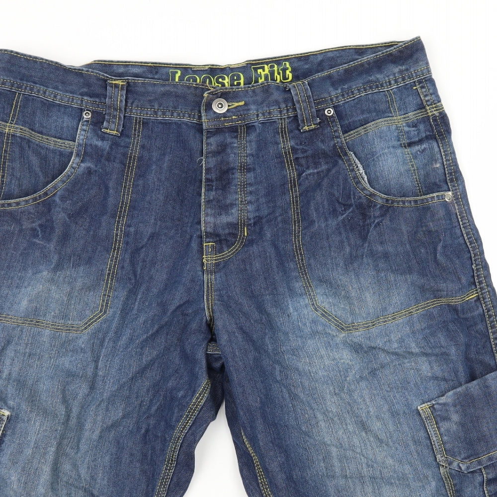 Denim & Co. Mens Blue  Denim Bermuda Shorts Size 36 in