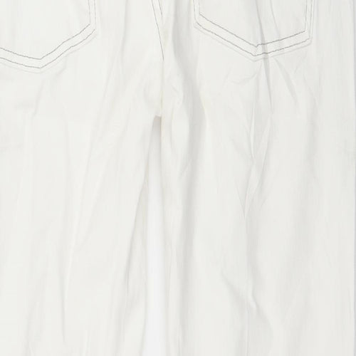 7 For All Mankind Womens White  Denim Straight Jeans Size 32 in L28 in