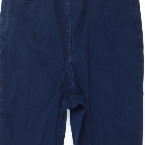 Preworn Womens Blue  Denim Straight Jeans Size 14 L27 in