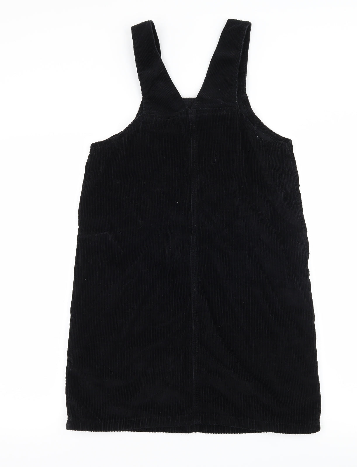 Dorothy Perkins Womens Black  Corduroy Pinafore/Dungaree Dress  Size 8