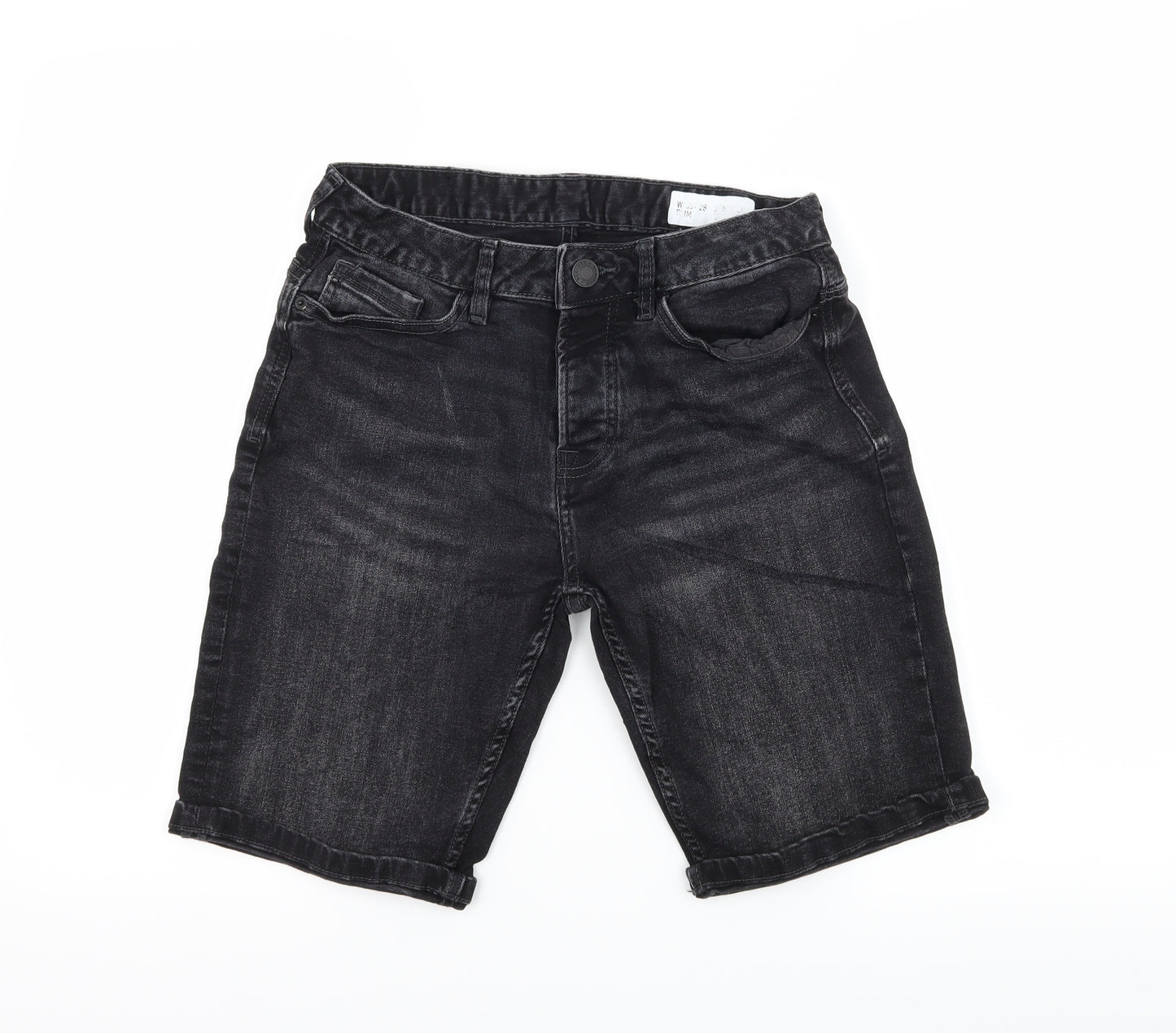 Denim & Co. Mens Green  Denim Bermuda Shorts Size 28 in