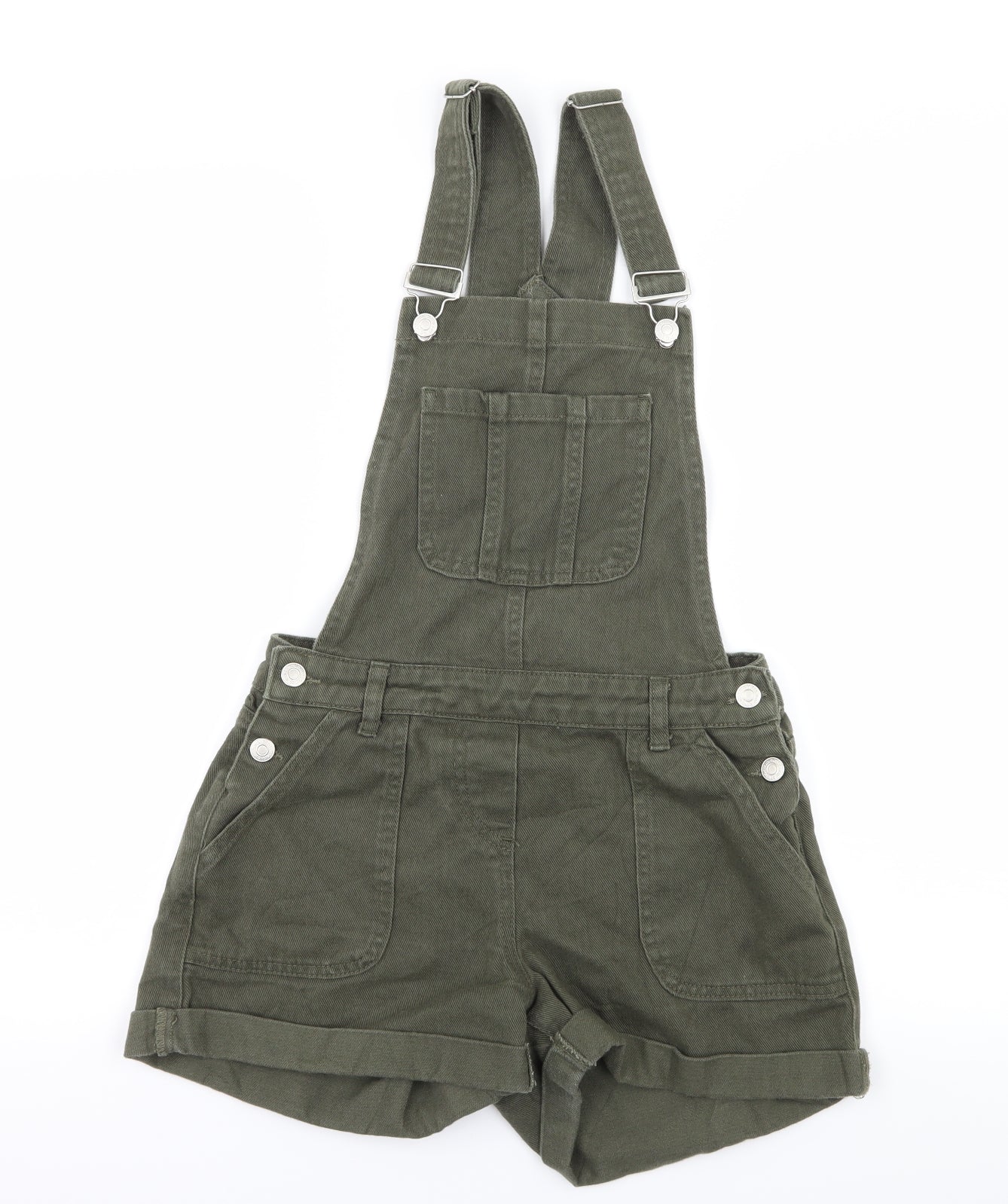 New Look Womens Green  Denim Dungaree One-Piece Size 6 L3 in