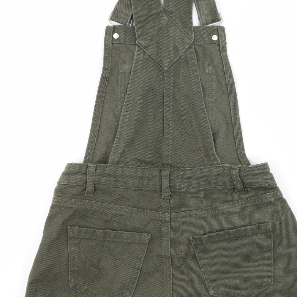 New Look Womens Green  Denim Dungaree One-Piece Size 6 L3 in