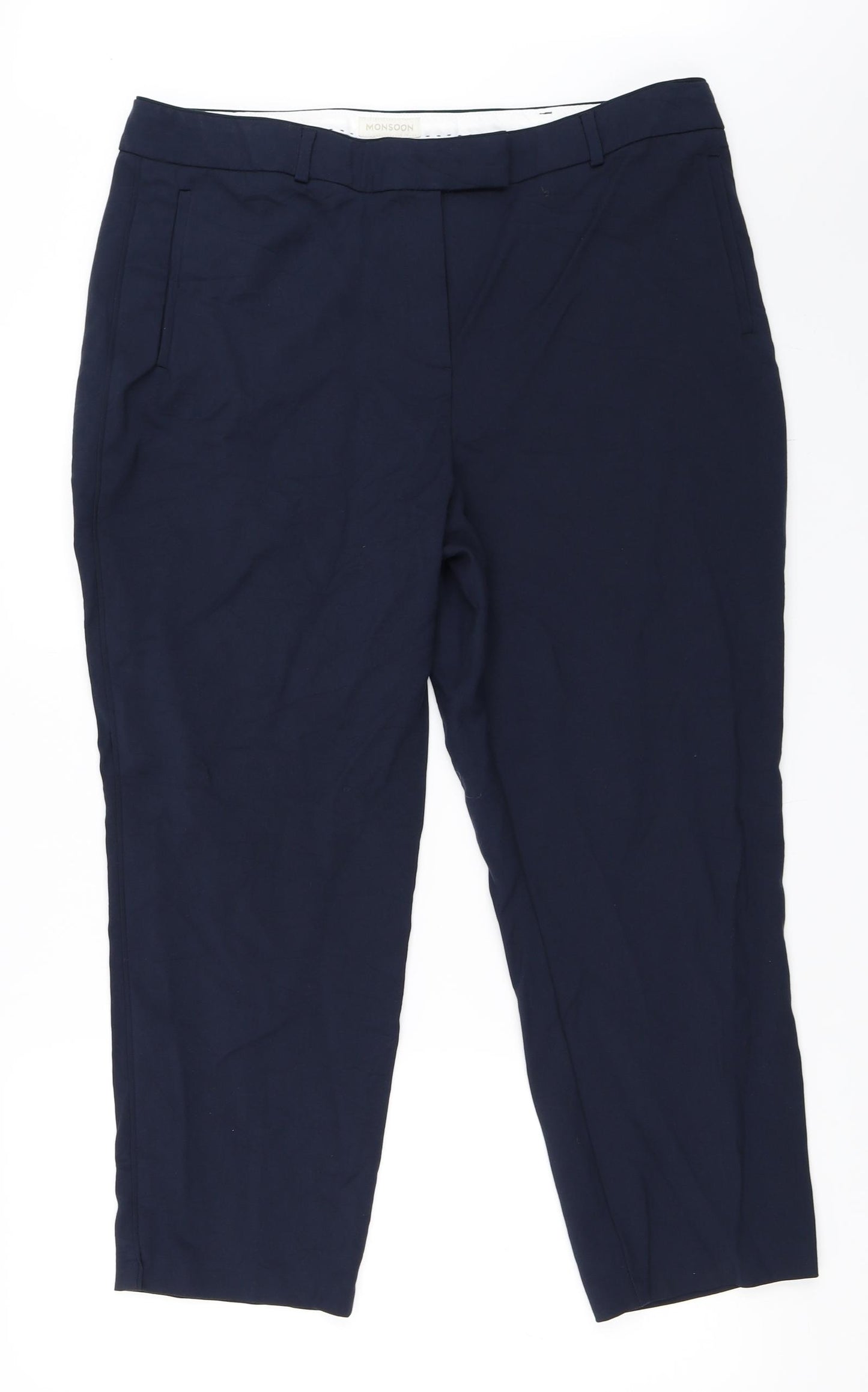 Monsoon Womens Blue   Trousers  Size 18 L24 in