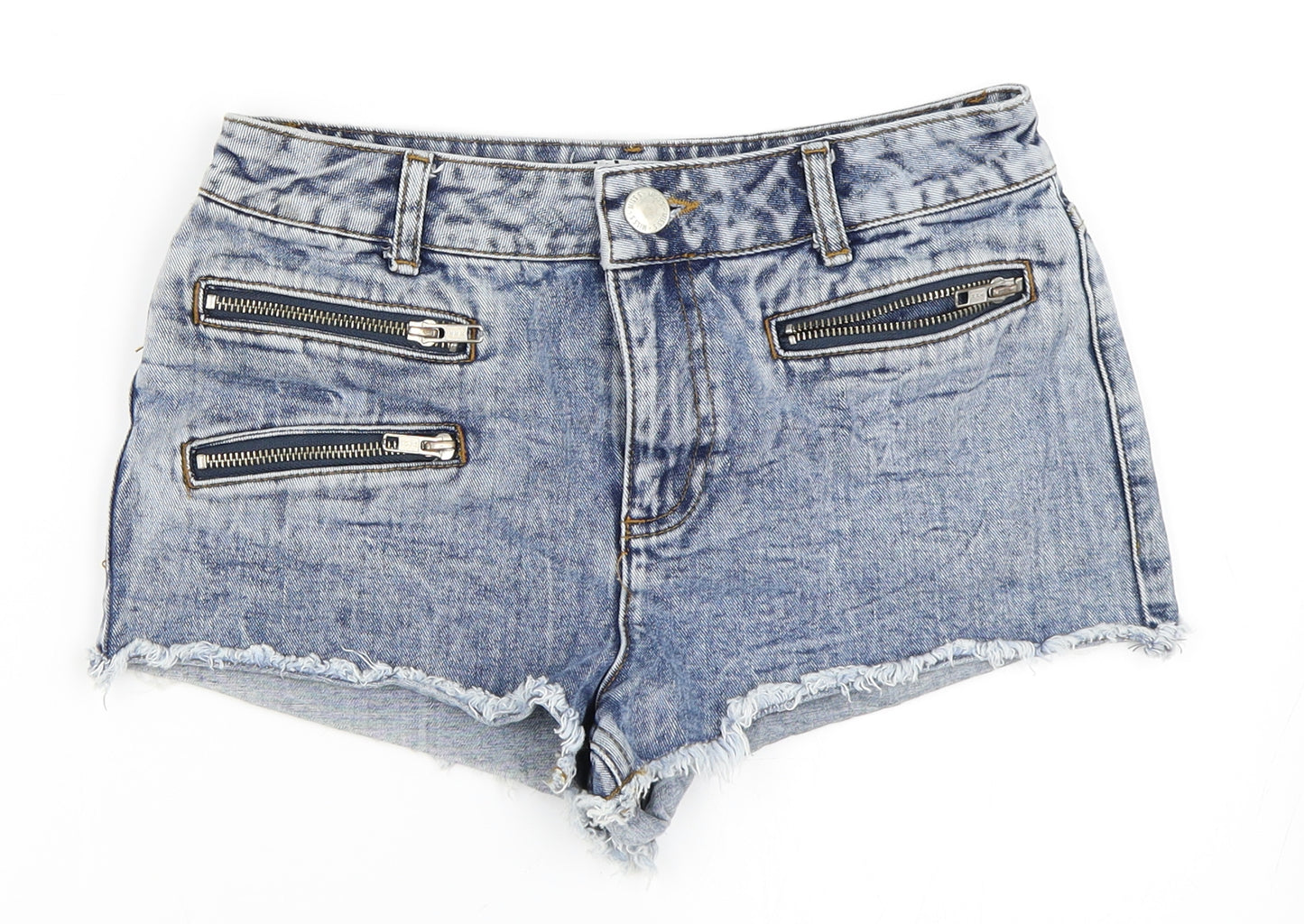 Miss Selfridge Womens Blue  Denim Hot Pants Shorts Size 8
