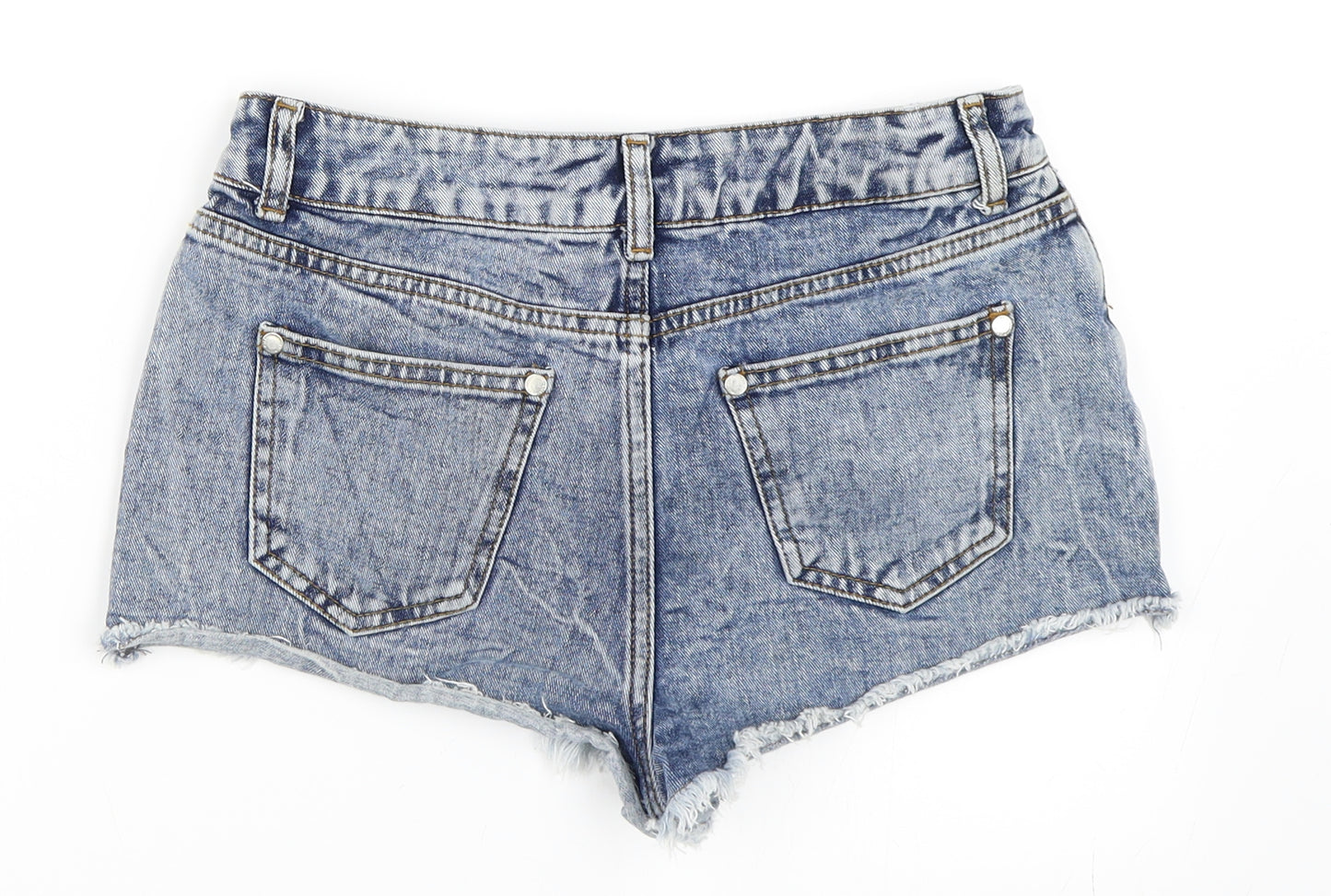 Miss Selfridge Womens Blue  Denim Hot Pants Shorts Size 8