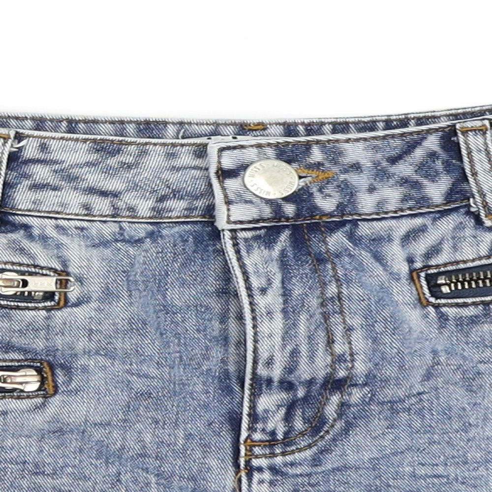 Miss Selfridge Womens Blue  Denim Hot Pants Shorts Size 8