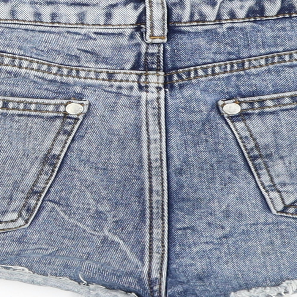 Miss Selfridge Womens Blue  Denim Hot Pants Shorts Size 8