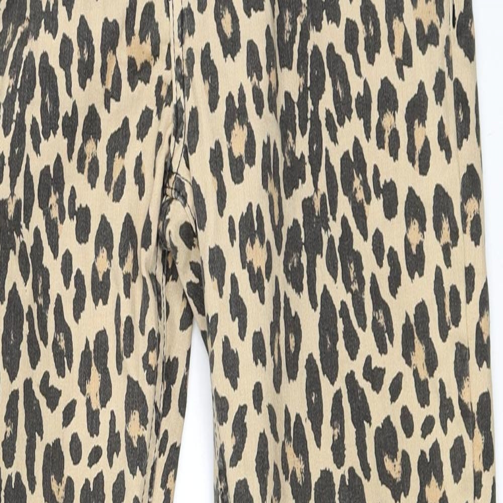 Denim Co. Womens Beige Animal Print  Skinny Jeans Size 10 L27 in