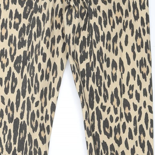 Denim Co. Womens Beige Animal Print  Skinny Jeans Size 10 L27 in