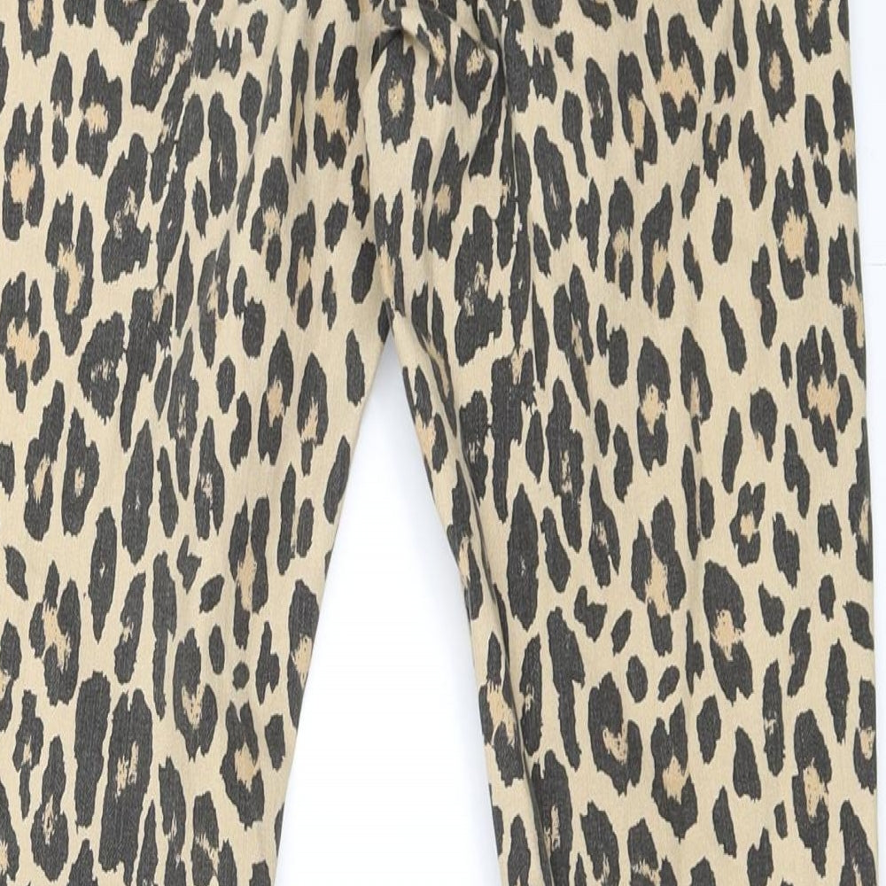 Denim Co. Womens Beige Animal Print  Skinny Jeans Size 10 L27 in
