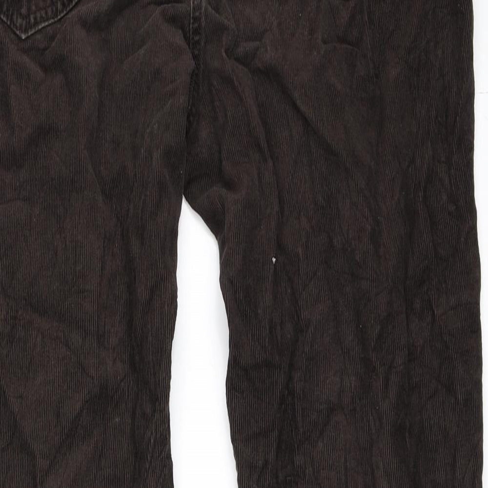 Marks and Spencer Womens Brown  Corduroy Bootcut Jeans Size 14 L28 in