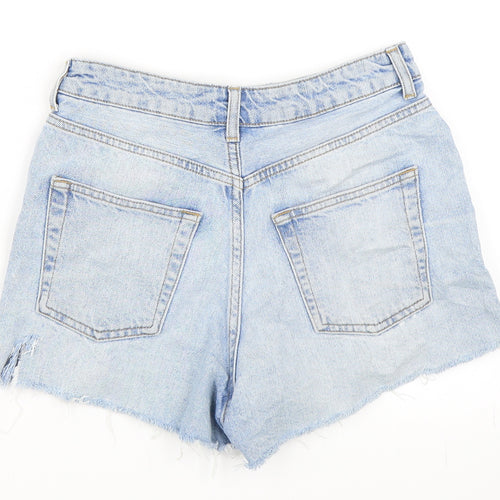 Topshop Womens Blue  Denim Mom Shorts Size 8