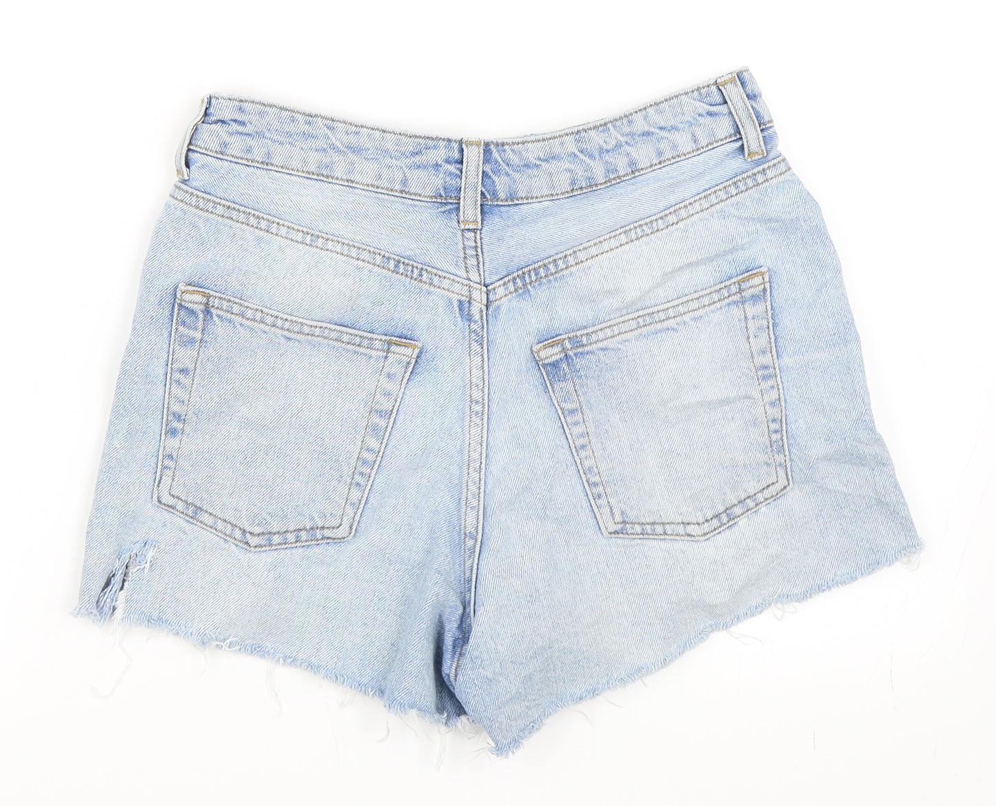 Topshop Womens Blue  Denim Mom Shorts Size 8